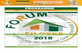 Programme filoses 2018filoses.com/wp-content/uploads/2018/06/Programme-filoses-2018.pdf · • Directeur du Guichet unique du Permis de construire ... - Ministère de la Promotion