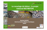 Le recyclage du béton : le projet national RECYBETONare-btp.com/wp-content/uploads/TR2_UNPG.pdf · ~230 Mt déchets minéraux inertes produits par le BTP Sources : SOeS ... Thème