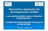Rencontres régionales du développement durable · objectifs de développement durable ... Fédérations française du bâtiment (BTP Finistère) Contenu : Détermination du public