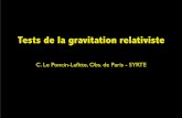 Tests de la gravitation relativiste - gram.oca.eugram.oca.eu/Ressources_doc/sf2a_2012_GRAM_GAIA/Leponcin.pdf · distance • tenseur-scalaire ... Une équipe italienne mesure le changement