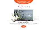 Retrouveznos Nouveautés - nexans.com · CABLES HTA AERIENS C33-226 AVEC PORTEUR en page 12 ... Cable nu Longueur CODE SAP PRIX PAGE RECH N'ROLL CU 25 100 M …