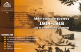 M©moires de guerre 1914-1918 Les monuments aux .pr©sence de monuments aux morts de 1914-1918 dans