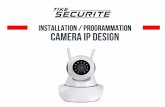 Installation / programmation Camera ip design · >> Me.ez votre caméra IP sous alimentaon à l’aide de la prise fournie. >> A l’aide d’un câble RJ45 (non fourni), reliez votre