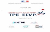 Notice du concours commun TPE-EIVP - session 2018 · 2-Centres d’examen ... (géologie, eau et environnement ... nature des épreuves et au programme des épreuves du concours externe