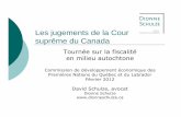 Les jjgugements de la Cour suprême du Canada - e fiscalité/Dossier fiscalité/Les... · PDF fileLes jjgugements de la Cour suprême du Canada Tournée sur la fiscalité en milieu