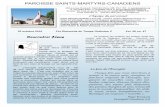 PAROISSE SAINTS MARTYRS CANADIENSsaintsmartyrs.ca/?download=/2016/10/e-bulletin-30-octobre.pdf · l'objet du premier discours de Jean-Paul II lors de ... amis, entrer par les ...