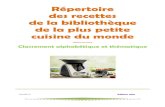Page 1 -Répertoire des recettes de la bibliothèque THMXlestrucsetastucesdemanon.e.l.f.unblog.fr/files/2011/02/rpertoirede... · Répertoire des recettes de la bibliothèque de la