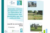 2015-11-24 REX reduc pesticides - baie-bourgneuf.com€¦ · Soullans ‐24/11/2015 Rappel des objectifs du SAGE du marais breton et du bassin versant de la baie de Bourgneuf •