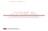 Brochure Tarifaire CLIPRI 2014 · systématique (Carte V PAY) 34 euros par an Frais par retrait d’espèces à un DAB d’une autre banque (cas d’un retrait en euro dans la zone