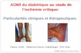 l’ischémie critique: Particularités cliniques et ...samev-dz.com/upload/File/samev_6c/pdf/1-2-AYAD.pdf · - Echographie abdominale - ED cervical: (sténose asymptomatique > 60%)