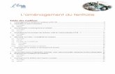 L’aménagement du territoire - ena.fr · ENA – Centre de documentation – Bibliographie - Juin 2015 2 1 L’aménagement du territoire en quelques points clés L'aménagement