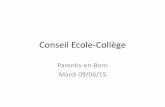 Conseil Ecole-Collègeweb40.ac-bordeaux.fr/.../Compte-rendu_CEC_Parentis_09-06-15.pdf · de Parentis et de Saint-Eulalie ont ... partir du film « Charlie et la chocolaterie » a