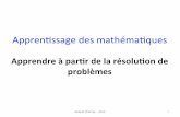 Apprentissage des mathématiquesien21-centre.ac-dijon.fr/IMG/pdf/Apprentissage_par_les_proble_mes... · (calcul, algorithme) ... assez de gommettes pour ... Exercices, entraînement
