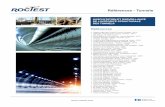 Références - Tunnels - Roctest · Notes d’application Références - Tunnels Auscultation et surveillance des barrages et digues Système détection de fuites à FO pour barrages