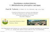 Systèmes endocriniens: 7. Métabolisme phospho-calcique · Ces diapositives sont reprises du cours donné à l’Université catholique de Louvain par ... vitamine D. Pharmacodynamie.