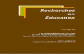Recherches Éducation - recherches-en-education.net · données scientifiques utiles à la prise de décision, à faire des choix de manière raisonnée et ... économiques et politiques