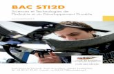 Sciences et Technologies de l’Industrie et du ...lyceeschwendi.fr/images/formations/bac-STI2D.pdf · Le développement durable 2D Notre mode de production et de consommation doit
