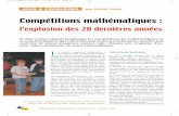 Compétitions mathématiques - tangente-education.com · Le Championnat international des jeux mathéma-tiques et logiquesest lancé en 1987 par la ... (APMEP). Quatre numéros ont