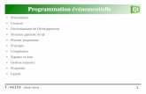 Programmation événementielle - · PDF filet.vaira (2010-2014) 1 Programmation événementielle Présentation Licences Environnement de Développement Structure générale de Qt Premier