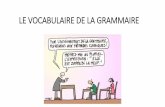 LE VOCABULAIRE DE LA GRAMMAIREp6.storage.canalblog.com/69/61/1392843/107105266.pdf · ou catégorie grammaticale = sa famille TOUJOURS IDENTIQUE ... Présentatif Conjonction : ...