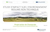 Etude d’Impact sur l’Environnement. CHC-EIE... · Etude de Le présent document ... Un projet compatible Cohérenceavec les documents de planification existants Un projet éolien