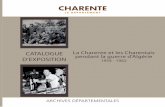 CATALOGUE La Charente et les Charentais pendant la guerre ...archives.lacharente.fr/.../articles/228/la-guerre-d-algerie_doc.pdf · CATALOGUE D’EXPOSITION ARCHIVES DÉPARTEMENTALES