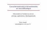Caractérisation(s) d’écoulements en microfluidiquehomepages.laas.fr/pjoseph/pdfs/cours_M2_MicroPIV.pdf · Plan du cours Introduction : principe de la vélocimétrie I. Vélocimétrie