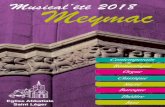 Musical’été 2018 Meymac · Conception graphique : Franck Vizier Impression : ... l'organiste, claveciniste et compositrice Gaëll Lozac'h (déjà présente à Meymac en 2017 avec