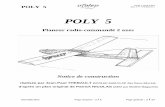POLY 5 1 - teknocol.free.frteknocol.free.fr/6/POLY_5.pdf · POLY 5 lundi 7 avril 1997 par J-P THEBAULT Introduction Page chapitre : 1 / 1 Page globale: 1 / 17 POLY 5 Planeur radio-commandé