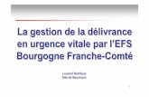 La gestion de la délivrance en urgence vitale par l’EFS ... · 2 Rappels réglementaires Place de l’urgence transfusionnelle dans l’activité d’un service de distribution