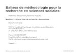 Balises de méthodologie pour la recherche en …tecfa.unige.ch/guides/methodo/IDHEAP/design.book.pdf · Balises de méthodologie pour la recherche en sciences sociales: matériaux