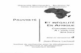 PAUVRETÉ ET INÉGALITÉ EN AFRIQUE - IRD - …horizon.documentation.ird.fr/exl-doc/pleins_textes/... · 2014-11-13 · ménages au Burkina Faso- Institut national de la statistique