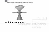 sitrans - vision-solutions.ca · • Utiliser seulement des composants fournis par Siemens Milltronics Process Instruments Inc. ... partielle des versions imprimées ou électroniques.