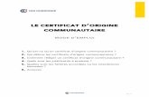 CERTIFICAT D ORIGINE COMMUNAUTAIRE - CCI … · Les conditions de forme: ... Un modèle d’original de certificat d’origine communautaire figure à l’annexe 1 de la présente