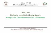 Cours de Biologie végétale (Botanique)s9ae74061d47f6183.jimcontent.com/download/version/1392762632/mo… · Module de Biologie des organismes Biologie des Cyanobactéries et des