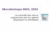 Microbiologie BIOL 3253 - umoncton.ca 7.… · croissance et reproduction. Conditions affectant l’efficacité de l’activité des agents antimicrobiens ... Réduit la croissance