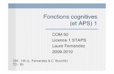 Fonctions cognitives (et APS) 1staps.toile-libre.org/Semestre%201/Unit%E9%202/Fonctions%20... · 2 Plan du cours I. Les origines de la psychologie expérimentale A. Introduction B.