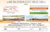 Fonds Commun de Titrisation de Créances FCTC « … · Fonds Commun de Titrisation de Créances FCTC « État du Niger 6,5% 2016-2021 » 5 Promoteur République du Niger Arrangeur