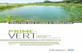 Prime-Vert - Aération des étangs d'irrigation · Veiller à ce que l’étang d’irrigation soit conforme aux normes du ministère ... un canal d’amenée ou de dérivation relié