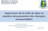 Expérience de la Ville de Sfax en matière de promotion …©sentation_Municipalité_de... · climatisation) • niveau de la ... Evaluer le bilan thermique du bâti. ... Installation