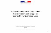 Dictionnaire de terminologie archivistique - .Dictionnaire de terminologie archivistique DIRECTION