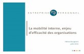 La mobilité interne, enjeu d’efficacité des organisations ... · La mobilité interne comme outil de la GPEC, au service de la stratégie de développement de l’entreprise >Orienter