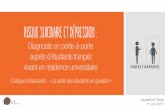 Colloque Universanté Dunkerque - 1er Juin 2017 · Porte t’apporte Recherche-action de prévention de la dépression et du suicide des étudiants vivant en résidence universitaire