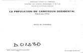 La population du Cameroun occidental. Résultat de l ... · de l'I.N.S.E.E., Conseiller Technique au Service de la Statistique de la République Fédérale du Cameroun. ... volcan
