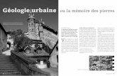 Géologie urbaine - Nationale Informationsstelle zum … · 2013-11-06 · Géologie urbaine ou la mémoire des pierres Tuf calcaire (muret de droite) ... coquilles de mollusques.