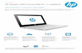 Fiche produit HP Stream x360 Convertible PC 11- · PDF fileTransformez votre ordinateur portable ... gratuit pour les clients HP. Accès Internet requis. Fiche produit ... La durée