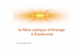 la fibre optique d’Orange à Eaubonne · la fibre optique d’Orange à Eaubonne . DO IDF/ La Fibre 15/01/2013- télévision 3D “immersive” accès sécurisé et flexible aux