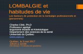 LOMBALGIE et habitudes de vie - grandrendez-vous.comgrandrendez-vous.com/images/quebec/2017/pdf/... · Département des sciences de la santé Univeristé du Québec ... (et kinésiologie)