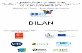BILAN - quares.fr · - Les évolutions de la norme ISO 9001 en ... travers d’une certification ISO 9001 : ... Résultats de l’enquête de satisfaction : Le taux de réponse pour