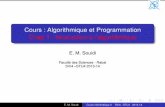 Cours : Algorithmique et Programmation =1=Chap 1 ... fileCours : Algorithmique et Programmation ... langages de programmation. E. M. Souidi Cours informatique 2 SVI4 –STU4 2013-14.